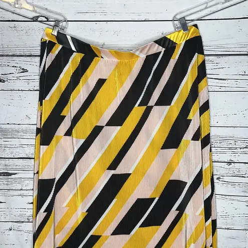 Lane Bryant  NWT Size 22/24 Geometric Stripe Pleated High-Low Hemline Skirt