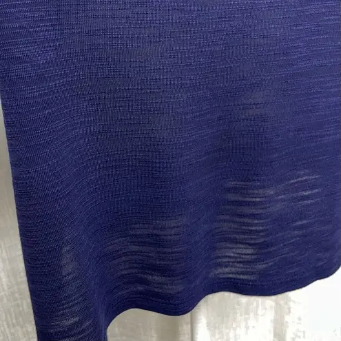 Cable & Gauge Embroidered Slub Knit Blouse (blue) - Large