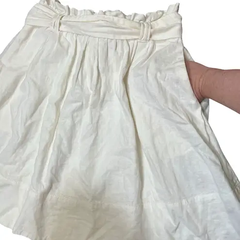 Odille Anthropologie White Linen Blend Peasant Skirt A