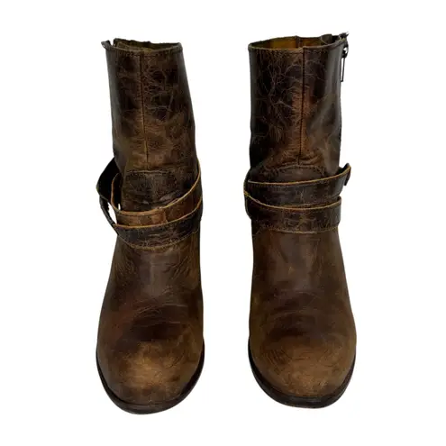 Corral Leather Distressed Rosalie Heeled Boots Sz 8.5 Brown Western