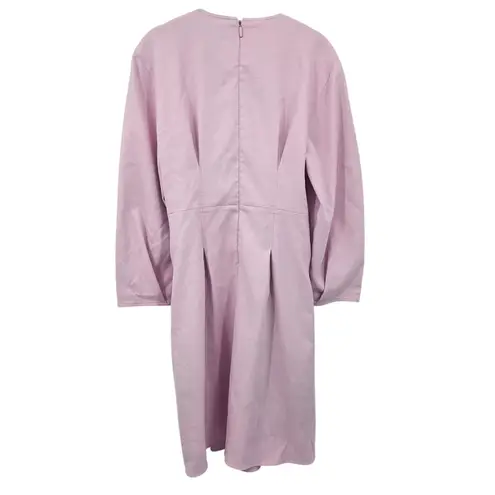 Tibi Lace-Up Crepe Midi Dress Purple Lilac Size 8