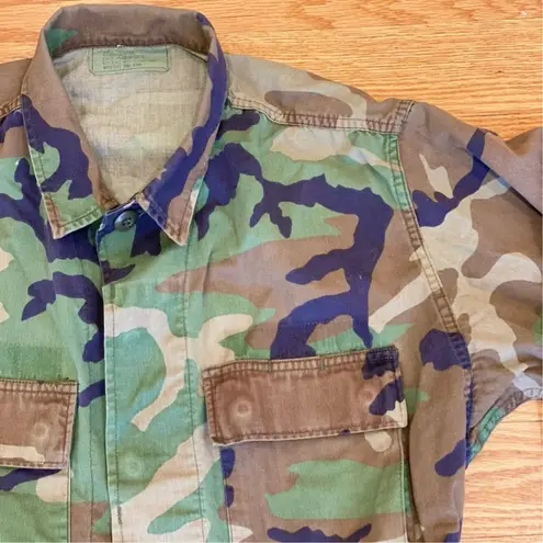 US Army Camo Jacket Military Camouflage Green M