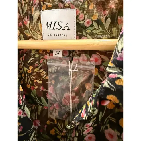 MISA Los Angeles Laysi Floral Midi Cottagecore Chiffon Breezy Dress NWT M $395