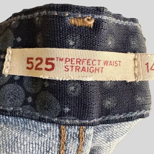 Levi Strauss & Co 525 Women's Perfect Waist Straight Leg Jeans Denim Size 14 Blue