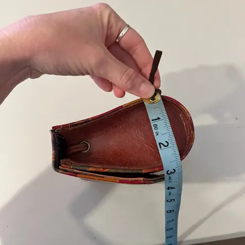 Vintage Patchwork Genuine Leather India Made Square Small Crossbody Bag Tan