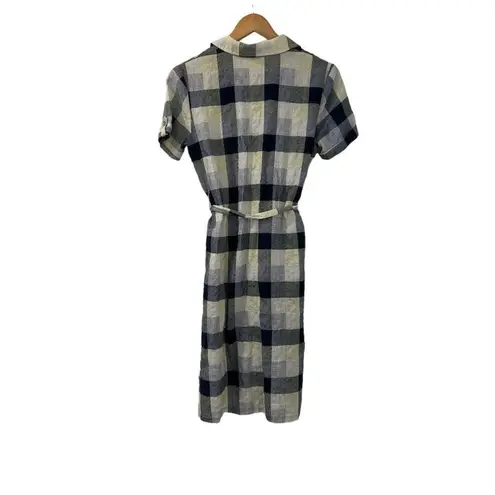 Mo:Vint New York Dress Women's XS Blue Plaid Button