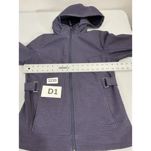 Free Country Womans Chico Navy Zip Up Hood Lined Jacket Small Waterproof