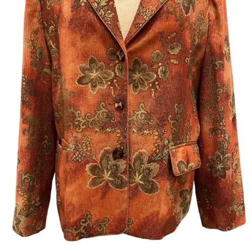 Bohemian Jacket Blazer Floral Printed Size Large