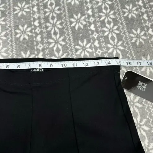 NWT Clara Sun Woo Center Seam Front Slit Ankle Pant Black Size Large Black