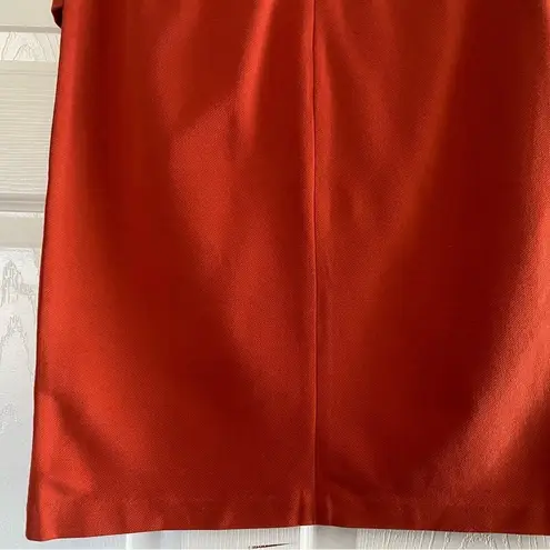 CAbi  Burnt Orange Overlay Wrap Pencil Skirt Knee Length Career Size 6