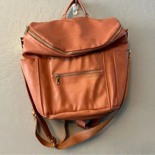 Fawn Design original size diaper bag in limited edition coral color Orange