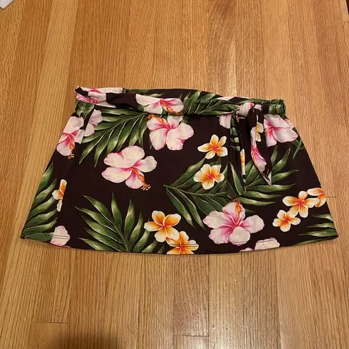 Esprit Floral Sarong Wrap Skirt/Cover Up Size Large NWOT