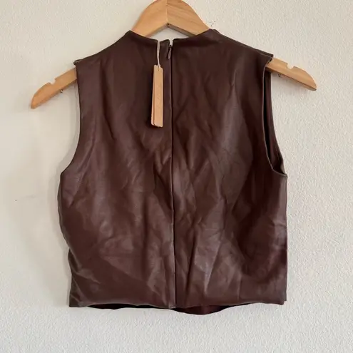 SKIMS  Essentials Faux Leather Tank Top size Large