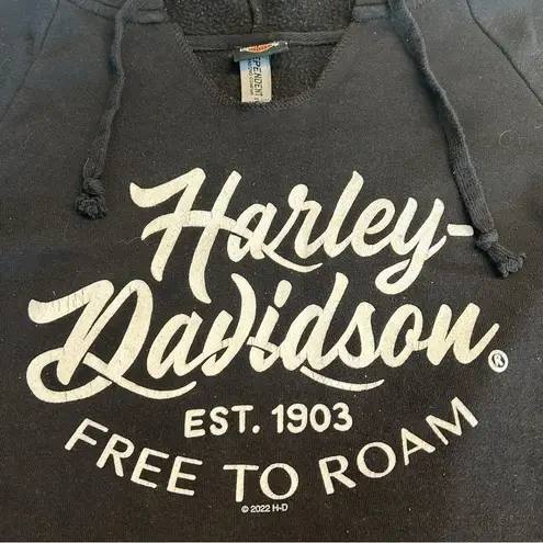 Harley Davidson Size S Free To Roam Hoodie Sweatshirt Charcoal Black Orlando FL Gray