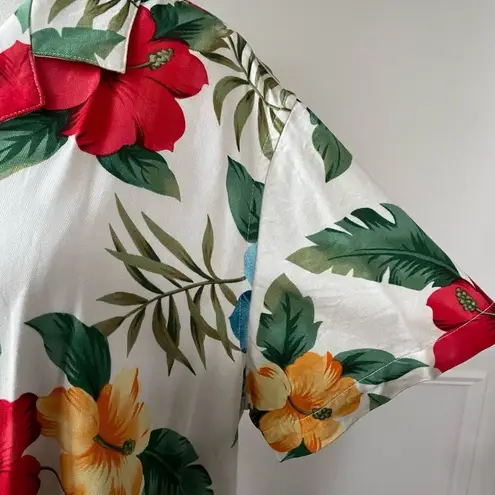 Jamaica Bay Women’s Tropical Hawaiian Shirt Sleeve Button Up Shirt XL Multiple