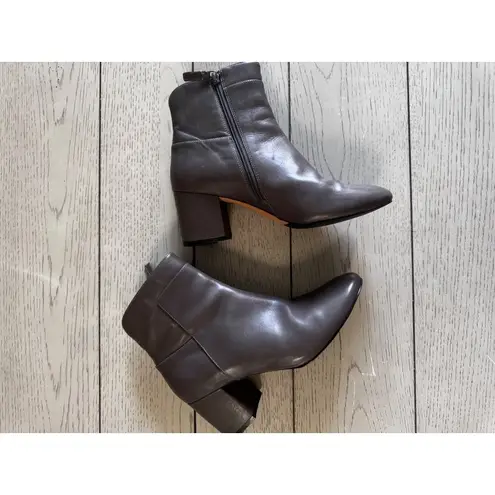 Cole Haan  Grand OS Women's Heeled Booties Boots Size 9 Taupe Gray Leather