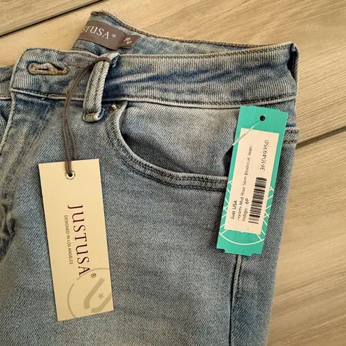 Just USA Nyomi Mid Rise Slim Bootcut Jean Blue Size 6P NWT STITCH FIX