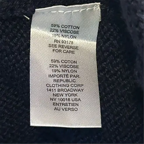 Industry Women's Medium Blue Collared Sweater Polo Ribbed Hem & Cuffs