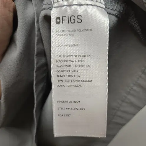 FIGS  Fionlite Scrub Set Dark Sage sz Small Joggers Top Pockets, Mesh lined Gray - Image 5