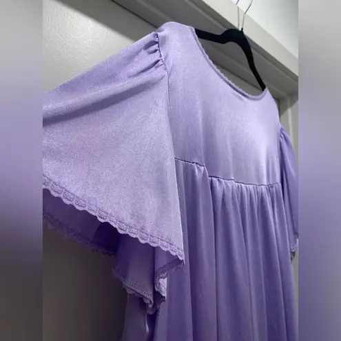 Only Necessities Purple Plus Size Midi Lace