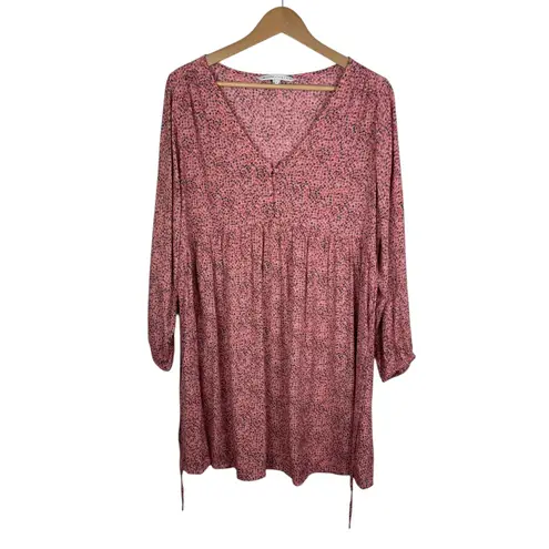 The Nines by Hatch Maternity Floral Mini Dress Medium Pink Lightweight Cottage Size undefined