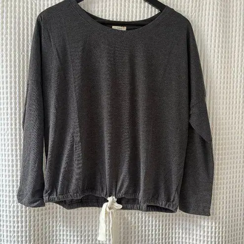 Eberjay Eberjey small heathered gray slouchy loungewear top cozy comfy winter NEW