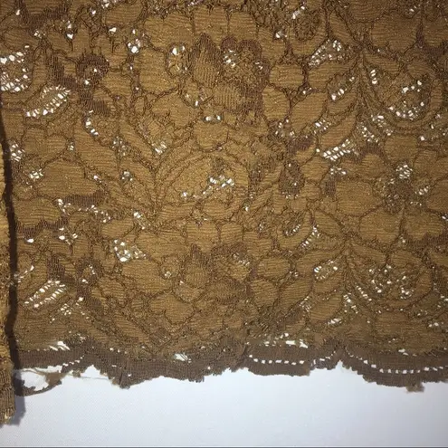 Daniel Cremieux Cremieux Dark Yellow Lace Top Small