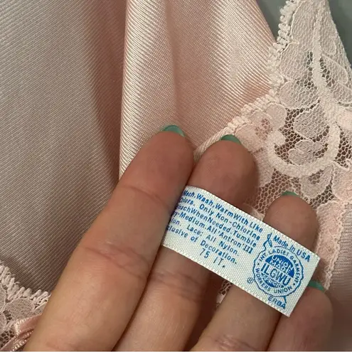 Vintage JC Penny USA Union Made Baby Pink Lace Camisole Size 34