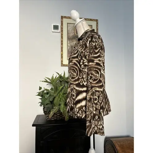 CH Chancelle Women Blouse Size 14 Collared V Neck Long Sleeve Open Front Button