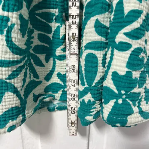 Marine layer Corrine Double Cloth Green & white tiered skirt organic cotton XS