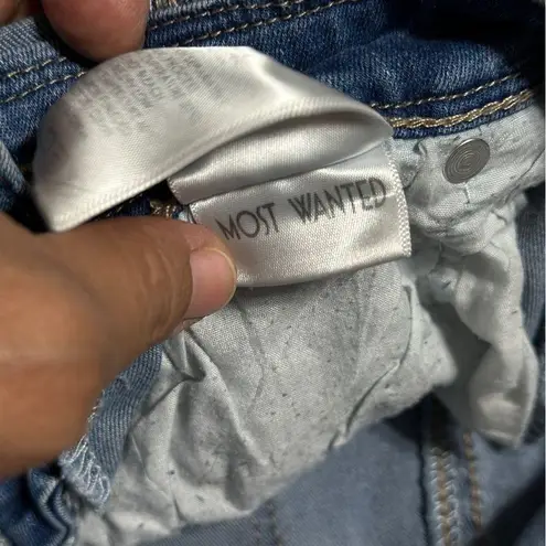 Womens Junior Slim Fit Skinny Distressed Denim Overalls Size 9 Blue Size M