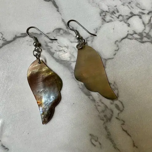 Abalone wing earrings