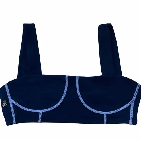 We Wore What NWT Black Corset Sports Bra Top Bralette XS Cropped Workout Top