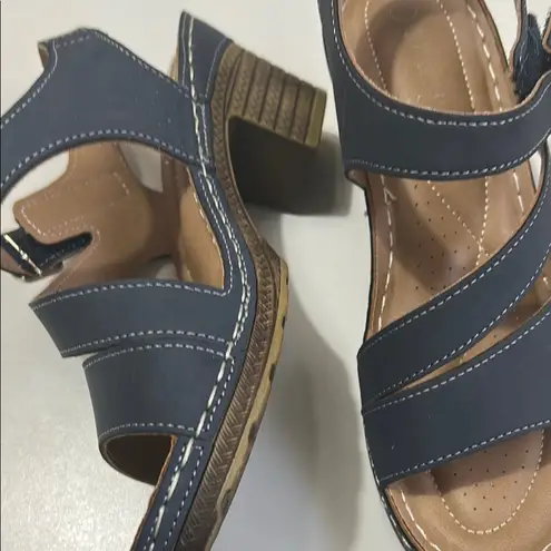 Patrizia Luca Blue Comfort Sandals Size 8