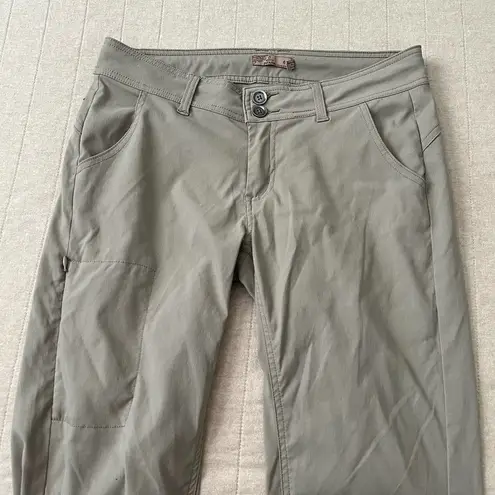 prAna Halle Convertible Pant Dark Khaki Hiking Roll up size 6 regular inseam