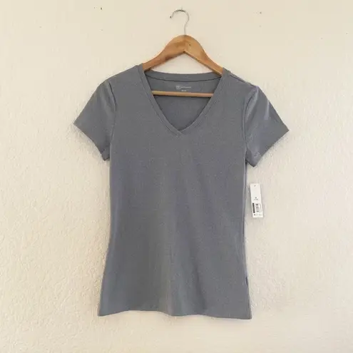 No Bo  Gray V-Neck Top NWT