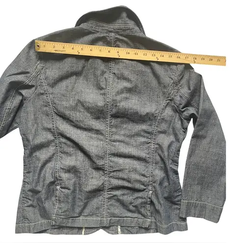 J. Jill Blue Jean Jacket with Relaxed Fit Size M