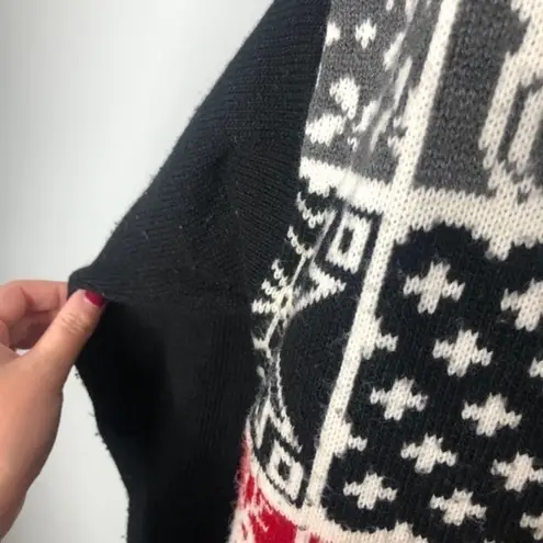 VINTAGE fair isle print ugly Christmas sweater Size L