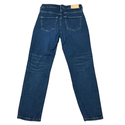 Dear John Jodi Straight Patch Pocket Denim Jeans Medium Wash Stretch EUC 25 0