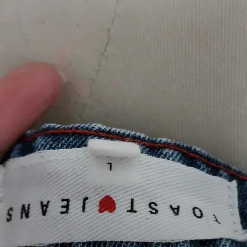 Toast Jeans blue distressed denim cutoff shorts size large