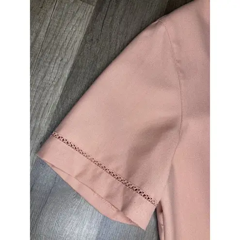 Vtg Alfred Dunner Women’s 2 Piece Set 10 Top And Skirt Pink Embroidered Floral