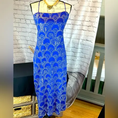 Vintage Blue Patra , Sequined Embellished Gown - Size 14