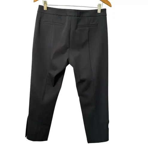 Ecru  Straight Leg Cropped Side Zipper Pants