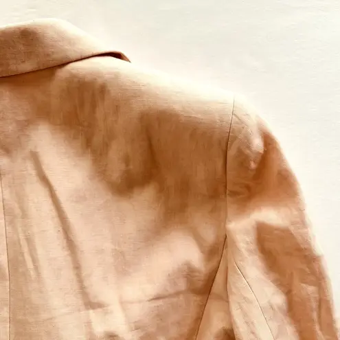 Giorgio Armani Ladies Linen Double Breasted IT 48 US 12 Blazer Blush Pink