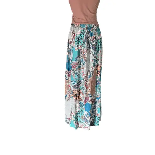 Patrons of Peace Multicolor Floral Maxi Skirt with Slit