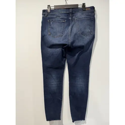 Kut From The Kloth  Skinny Jeans Womens 31" Distressed Raw Hem Stretch Travel