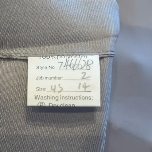 Women’s Gray 3 Piece Chiffon Formal Mother of the Bride Suit Set Size 14 NEW