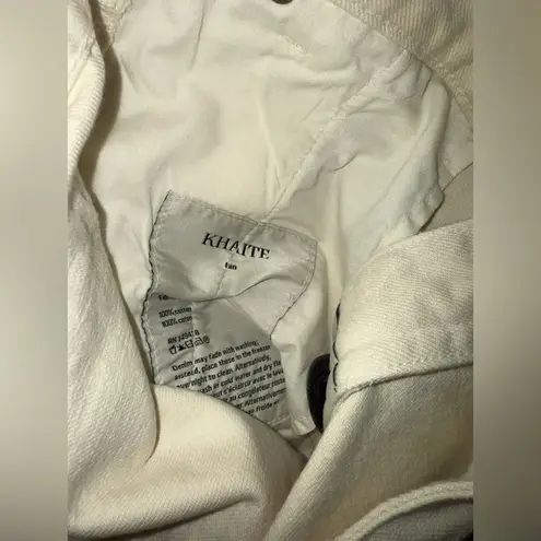 KHAITE The Ian High Rise Loose Wide Leg Jean in Ivory Size 29