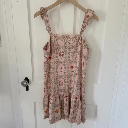 Agua Bendita x Target Limited Edition Pink Floral Print Mini Dress Medium M