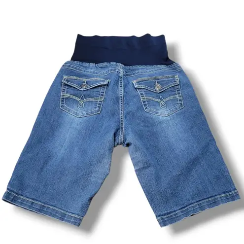 Tala Jeans Shorts Size Medium W32"xL10.5" Maternity Shorts Bermuda Denim Shorts Blue